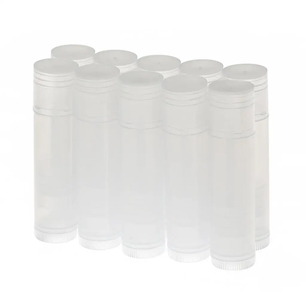 Plastic Empty Makeup Container Lipstick Tube Secure Lid for Set of Cosmetics Bags and DIY Use