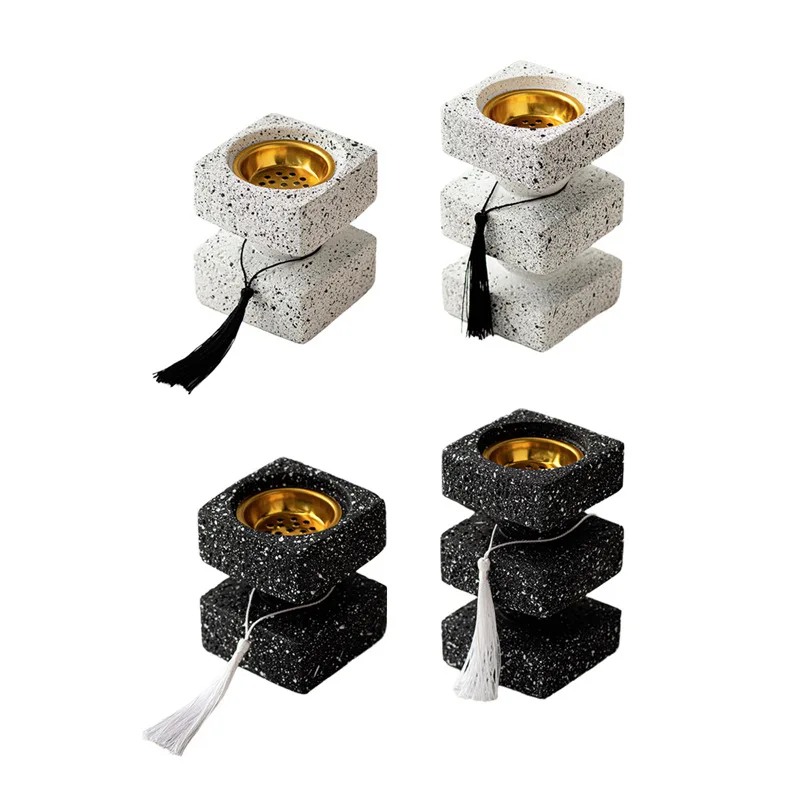 Cross-border resin tassel square layer aromatherapy burner Middle East Arabic festival handheld incense decoration handicraft