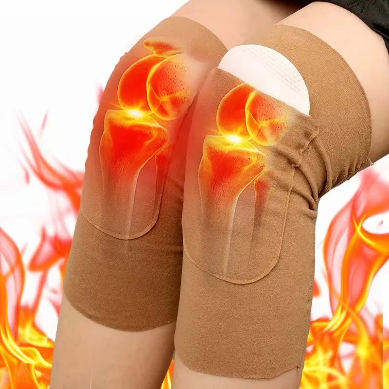 De Rong Velvet Knee Pad with Pocket for Heating Sticker Pads Leg Sleeve Elder Legs Cold-proof Winter Leg Warmer Kneepad Kneecap