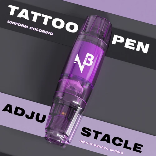 Imagen 2 del producto Kit de tatuaje Goldplume, Kit de pluma de tatuaje de alta potencia, Kit de máquina de tatuaje de maquillaje permanente, fuente de alimentación de tatuaje púrpura, Kit de pistola de tatuaje