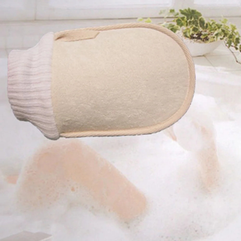 

3pcs Natural Loofah Sponge Bath Scrubber Eco-Friendly Exfoliating Body Wash Glove For Smooth Deep Cleansing Detox Skin Care Tool