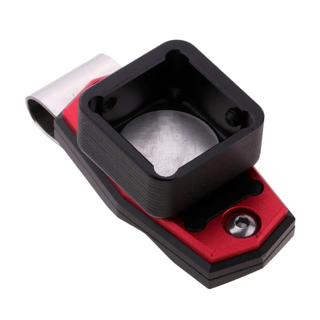 

Magnetic Billiard Cue Chalk Holder Aluminum Alloy Storage Box with Clip Pool Accessories for Indoor Table Games