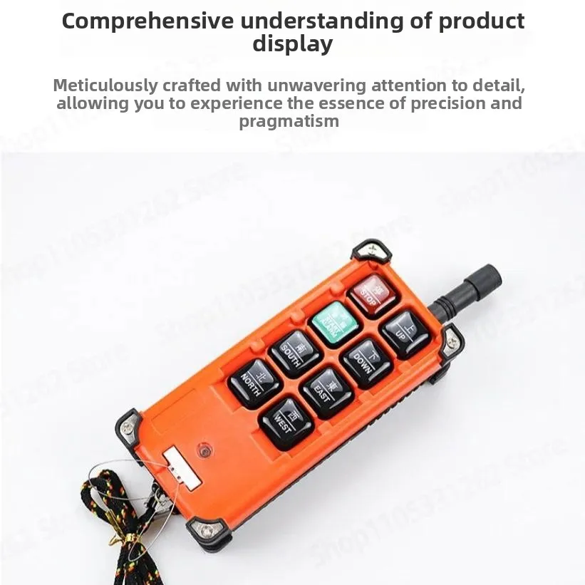 F21-E1B Wireless Industrial Remote Control Crane Hoist Transmitter for Overhead Crane and Electric Hoist Heavy Duty Controller
