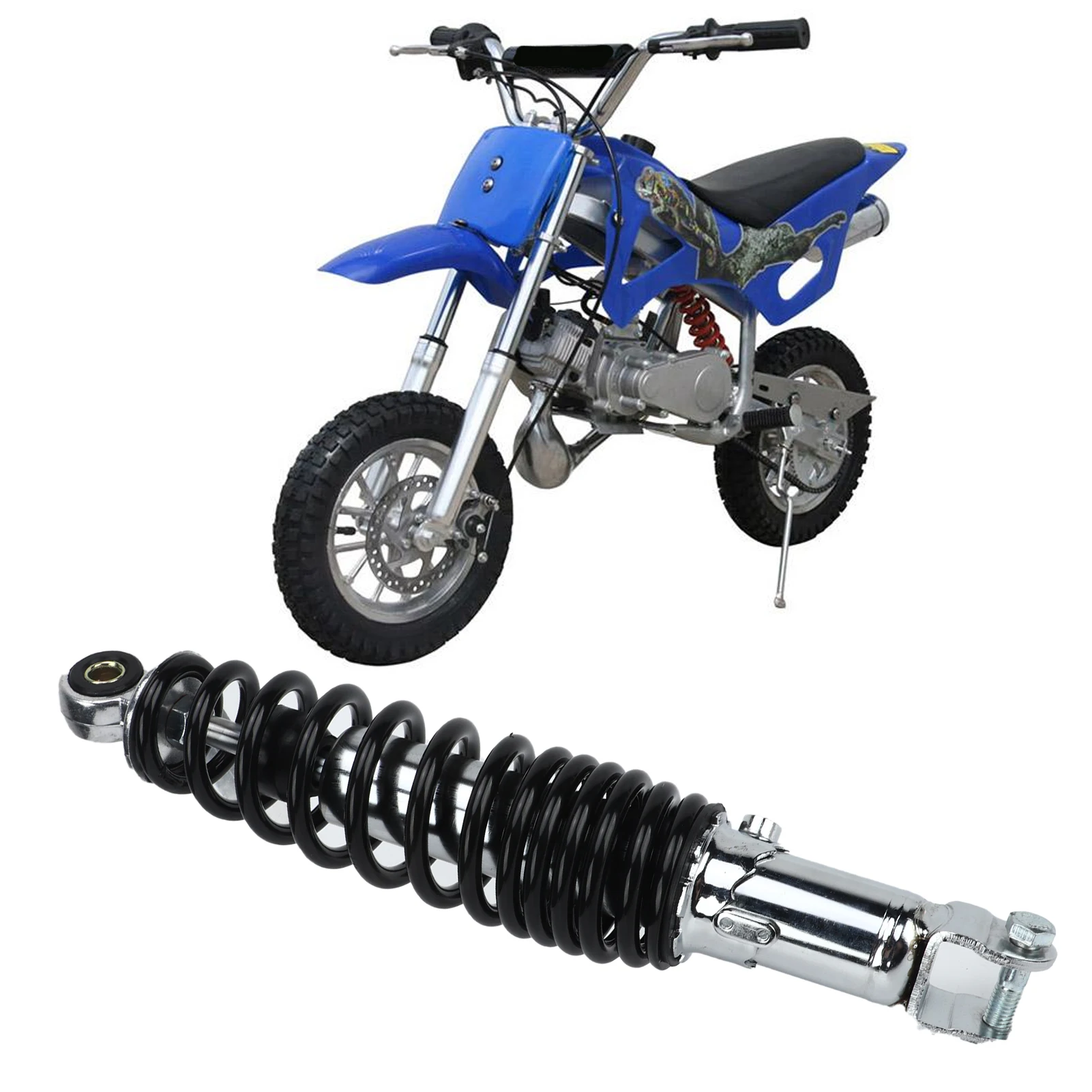 Suspension Damper 6mm Spring Diameter High Strength 300mm Hole Center Rear Shock Absorber for GY6‑125 Engine for Scooters