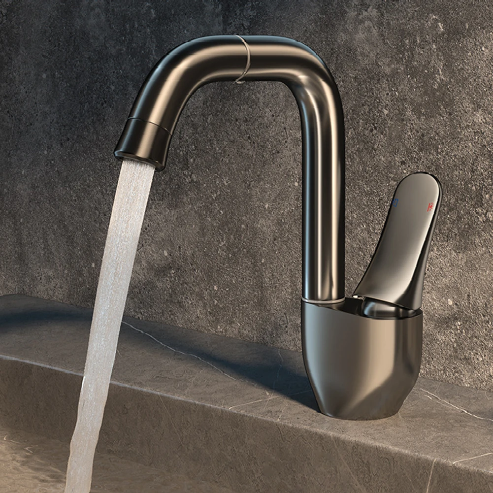 Brass Faucet Bathroom Faucet Sleek Design Soft Foam Aerator 360-degree Rotation Dual Control Gentle Water Flow
