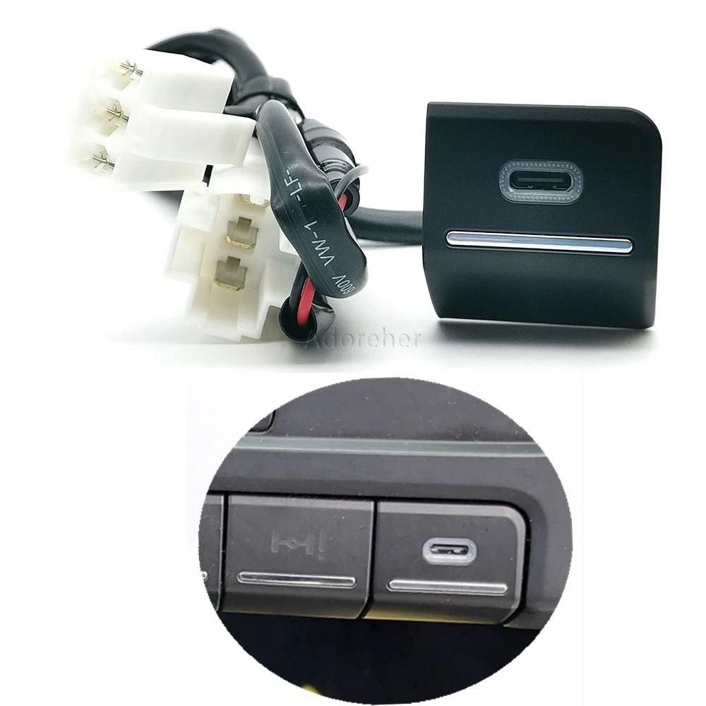 

Car Type C PD Phone Charger Adapter Single Interface Socket Fit for VW Beetle 2013-2019 Accessories