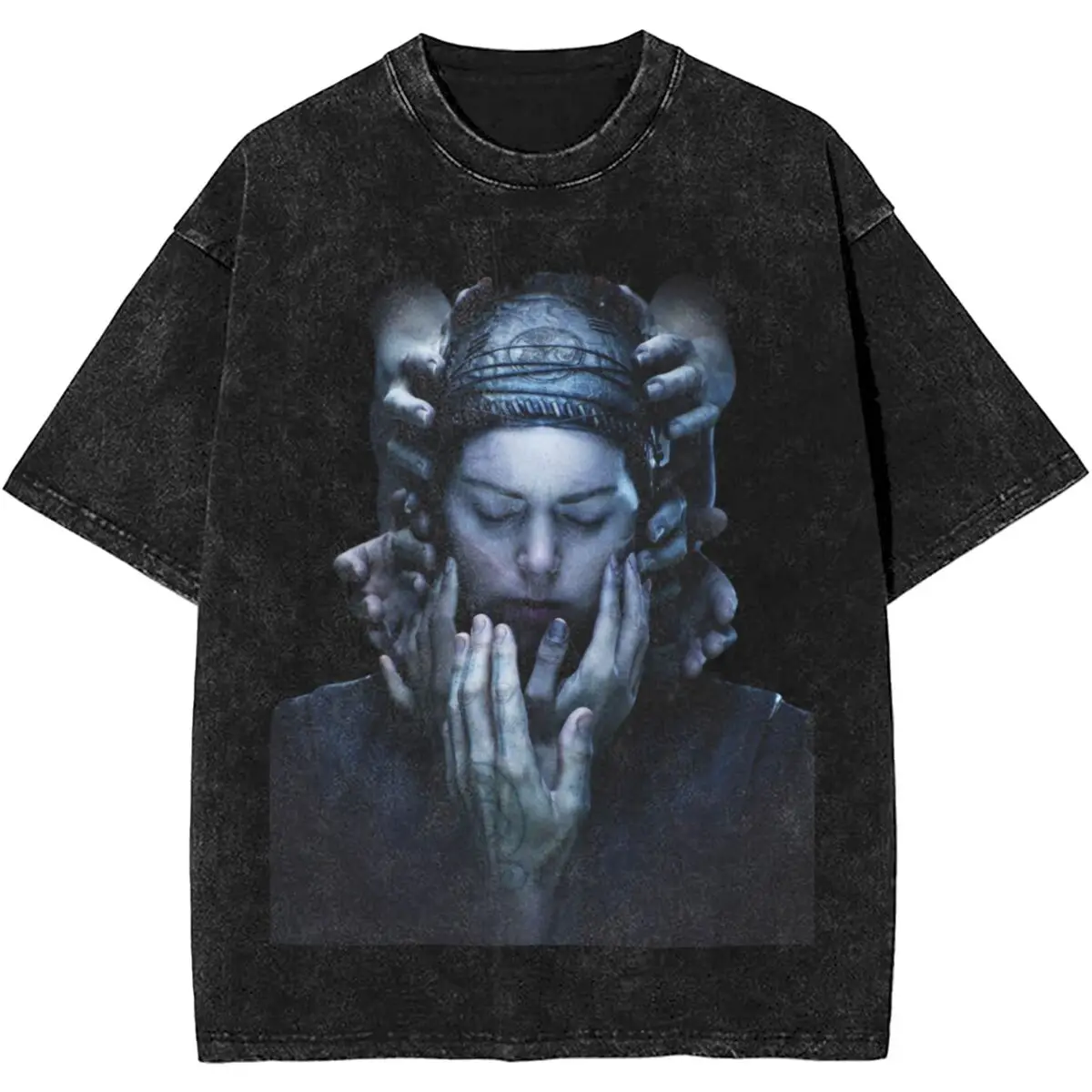 Senua's Saga: Hellblade II Games T Shirts Streetwear Men Women Vintage Washed T-Shirts Short Sleeve Harajuku Style