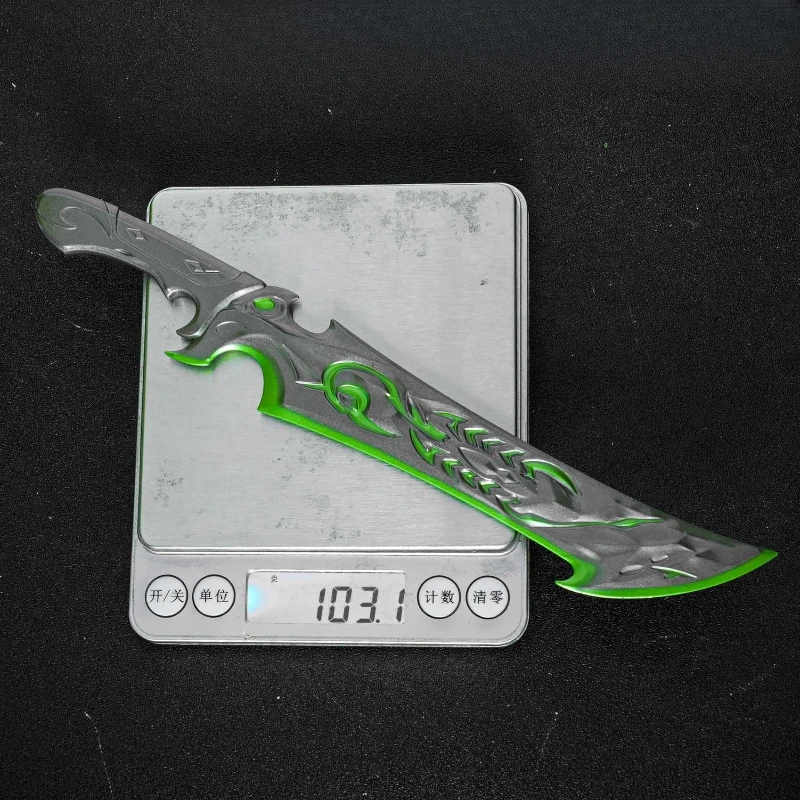 Paz elite maldição do julgamento grande facão jogo periféricos armas modelo cosplay brinquedo faca realista prop metal artesanato menino presente
