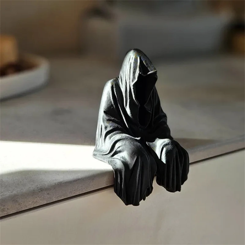 Grim Reaper Figurine Dark Gothic Mini Desk Ornament Stress Relief Sculpture For Home Office Table Decor For Kids Gift