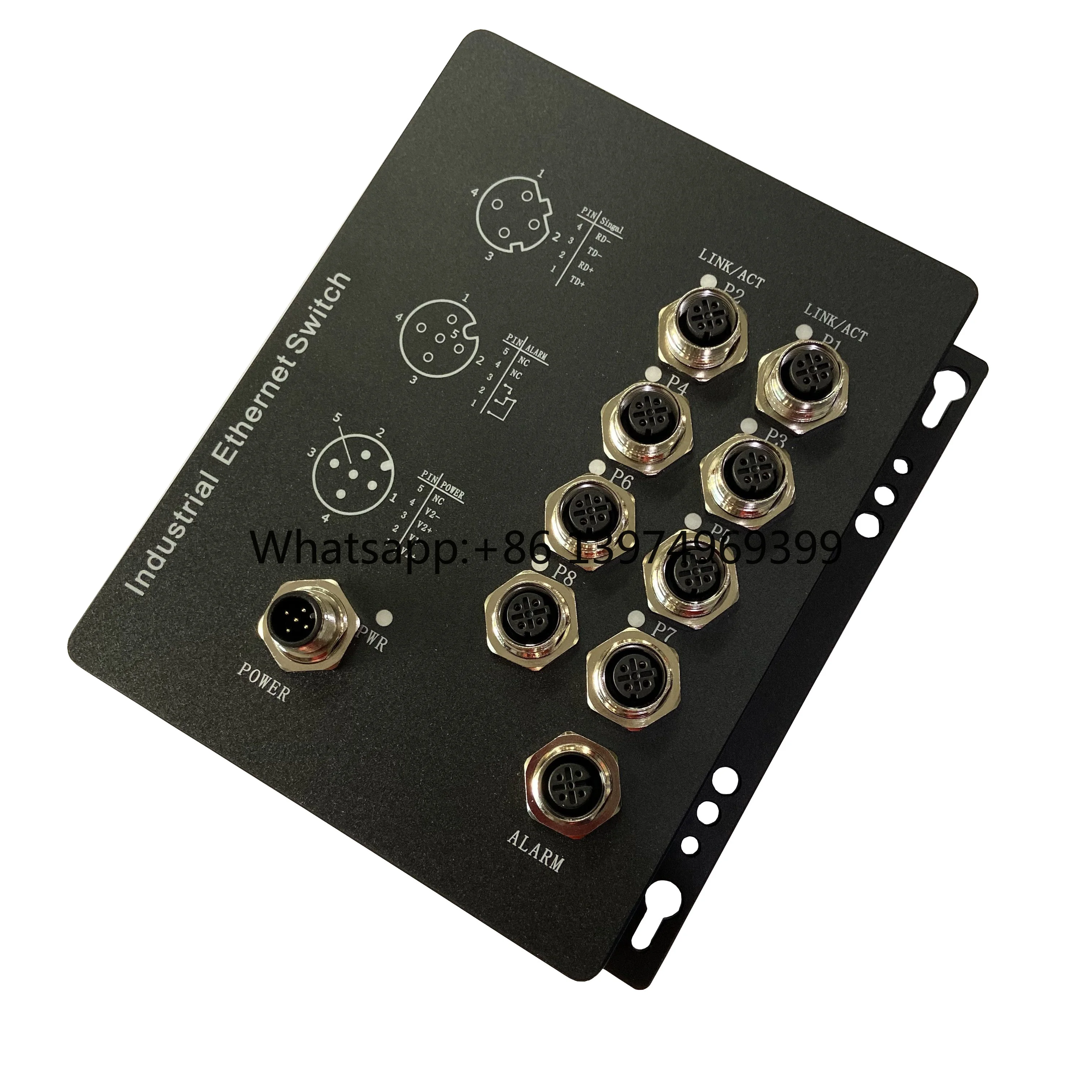 InMax Original Manufacture Waterproof Ip54 Ip65 Ip67 On-board 8 Port M12 Railway Switch Industrial Ethernet Network Switch