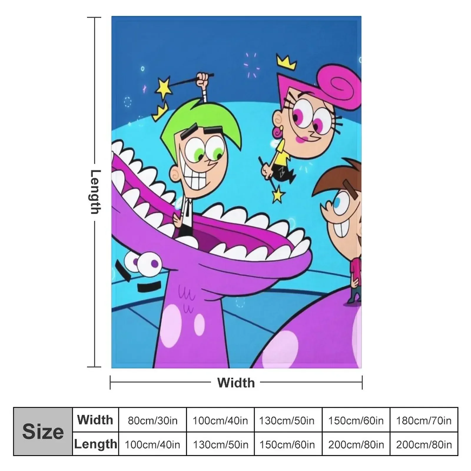 Fairly odd Parents Funny Gift For Fans fairly odd parents movie cartoon Throw Blanket Weighted Designers Warm Blankets