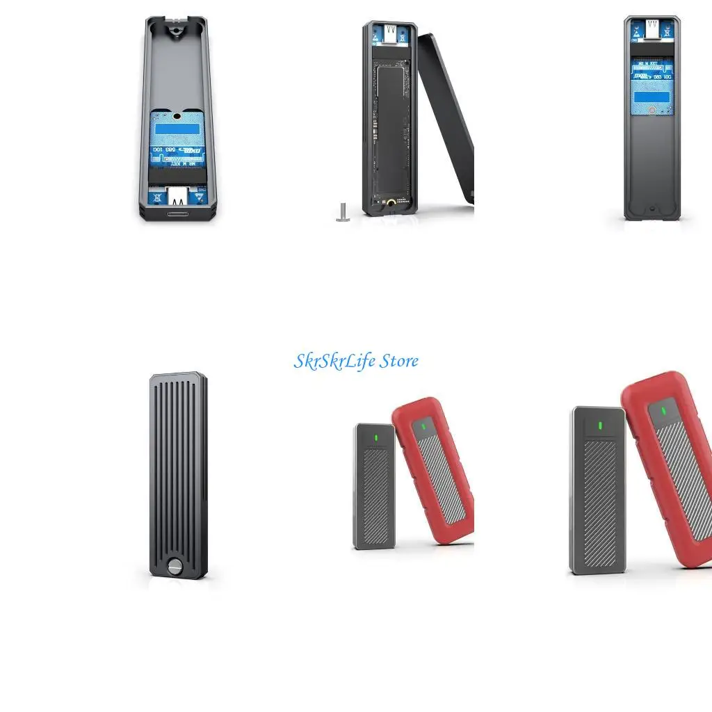 

E65E 20Gbps M.2 NVME SSD Enclosure Adapter,USB3.2 Gen2 Type-C to NVME PCI-E M-Key