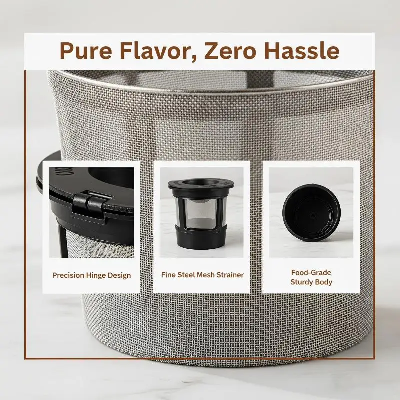3pcs Reusable Coffee Pods Capsules Adapter Mesh K Cups Espresso Filters For Coffee Makers Home Office Use
