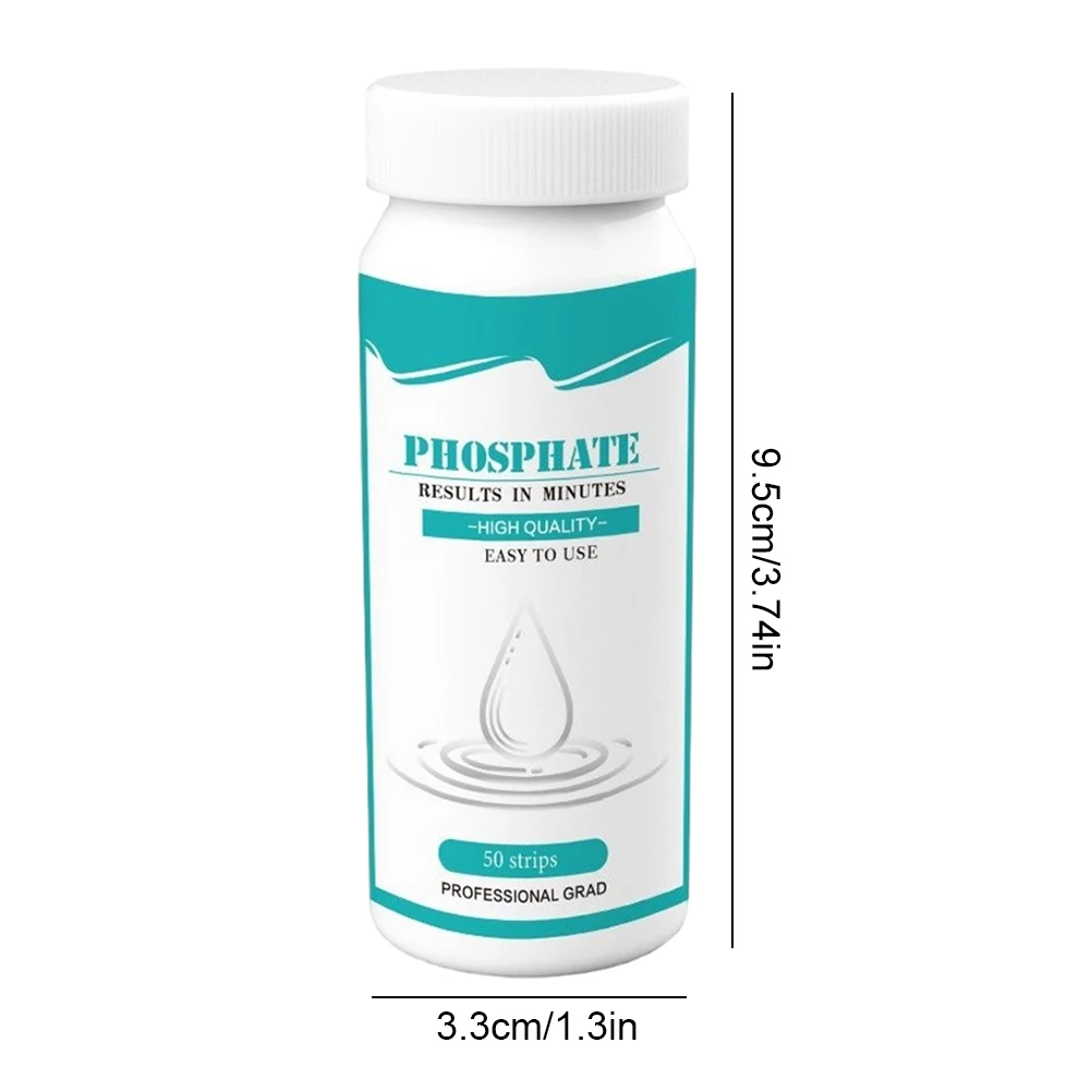 50개 포스페이트 테스트 스트립 빠르고 정확한 측정 수족관 물 테스트 키트 수영장 스파 온수 욕조용 포스페이트 테스트 키트