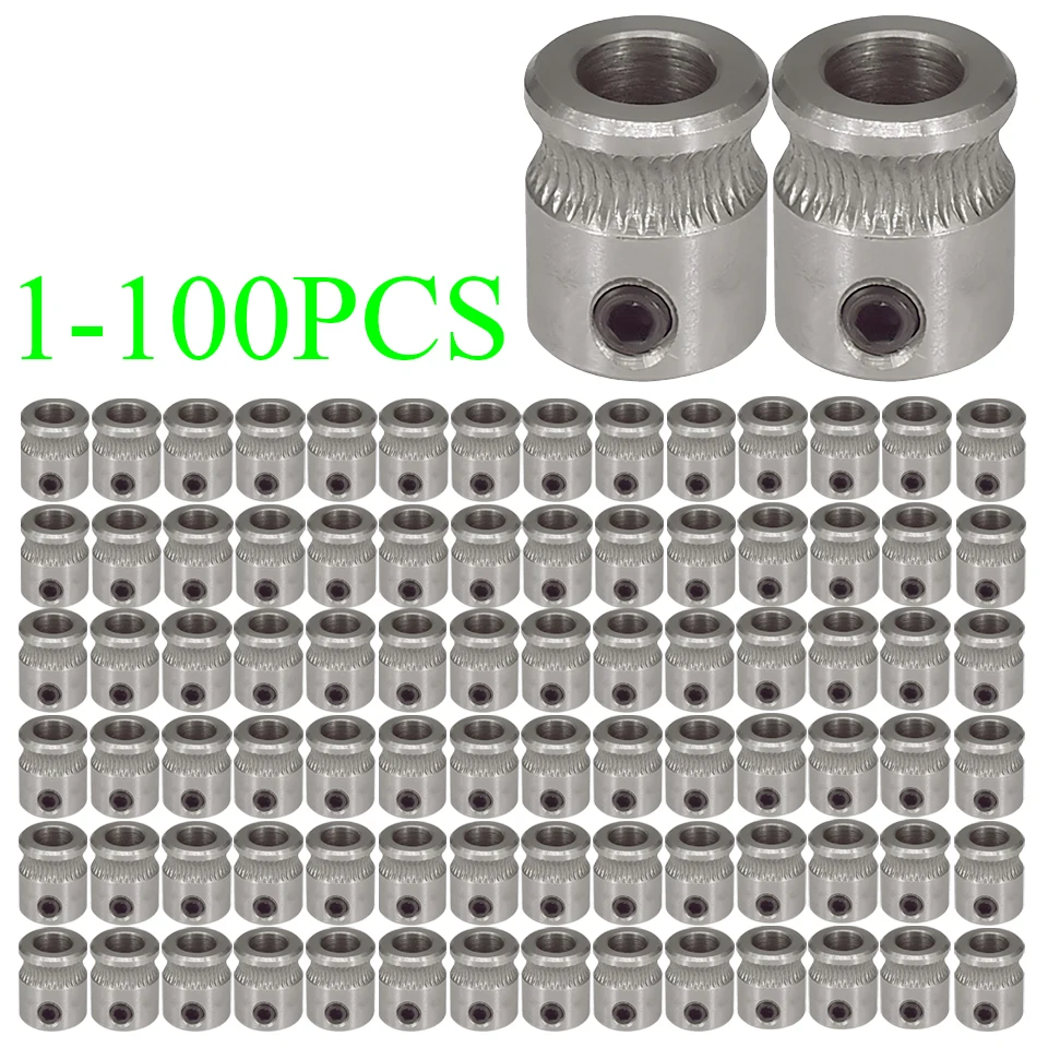 

1-100PCS MK8 Driver Gear 9mm*5mm*11mm Part For Extruder 1.75mm 3.0mm Filament 3D Printers Parts Extrusion Wheels 5mm Pulle