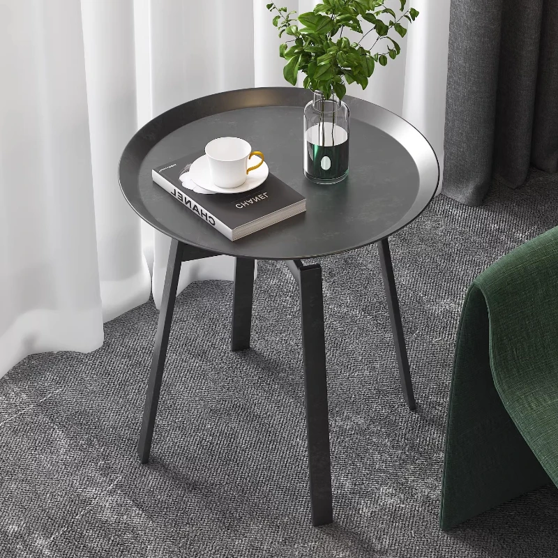 Small Spaces Iron Accent Table Multi-Functional Coffee Table Bedroom Balcony Corner Desk Vintage