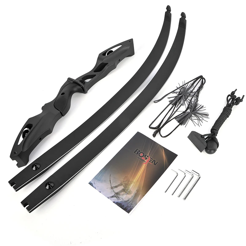 20-50lbs 62Inch Archery Hunting Bow Recurve Bow ILF Interface Takedown High Strength Aluminum Alloy Bow Riser for Shooting