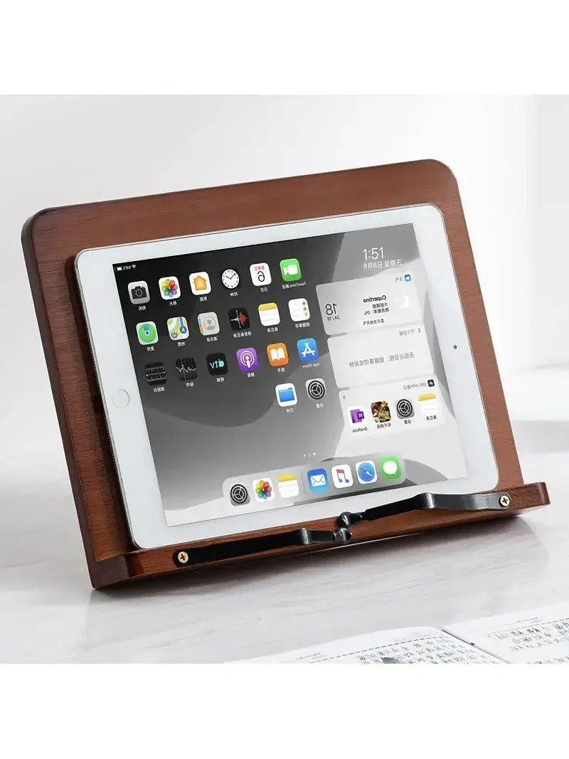Wooden reading shelf, bookshelf, calligraphy copybook post, multi-functional reading for students, adjustable for reading