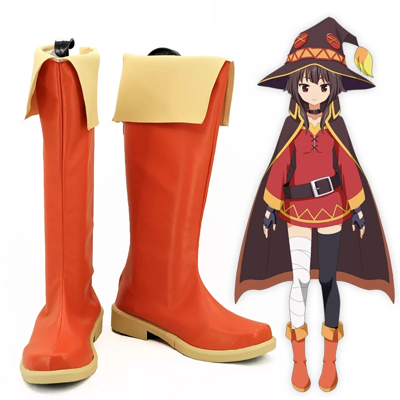 

Megumin Cosplay Shoes Anime An Explosion on This Wonderful World Role Play Boots Halloween Carnival Party Accessories For Women