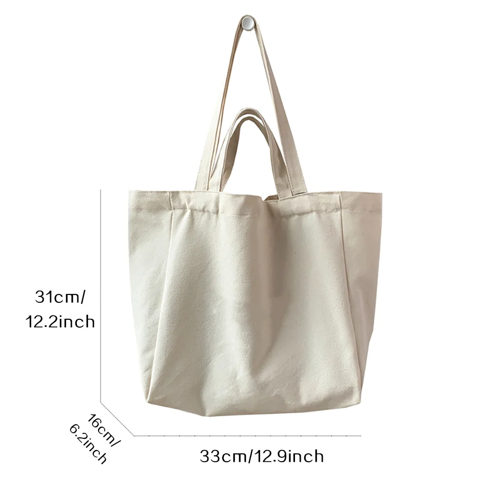 Women's Shopping Organizer Bag 2025 Canvas All-match Teeth Printed Large Capacity Shoulder Bags Reusable Casual Handbag Tote Bag