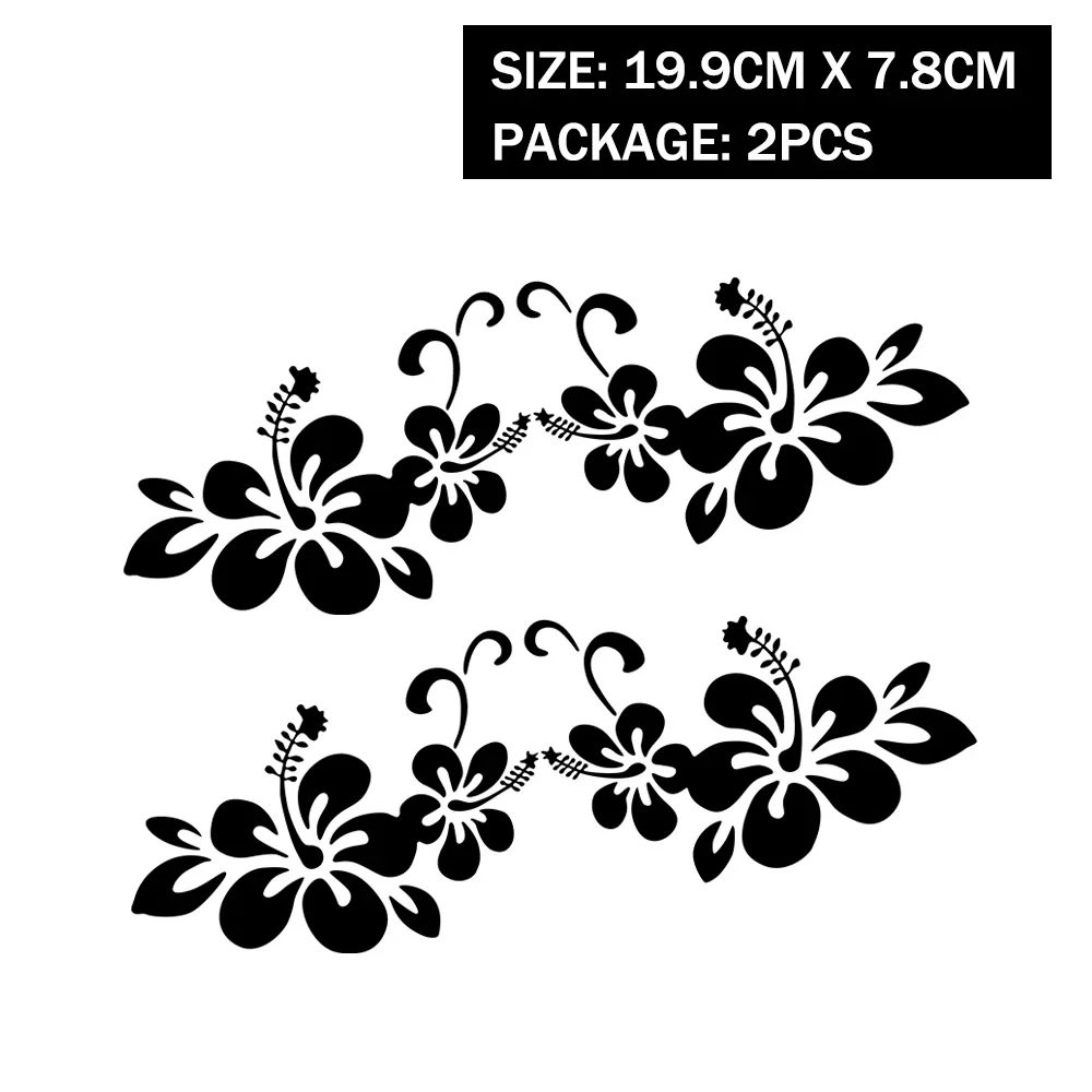 Voor Honda Toyota Hawaiiaanse Hibiscus Bloemvorm Reflecterende Motorfiets Scooter Elektrische Helm Body Window Voorruit Auto Sticker