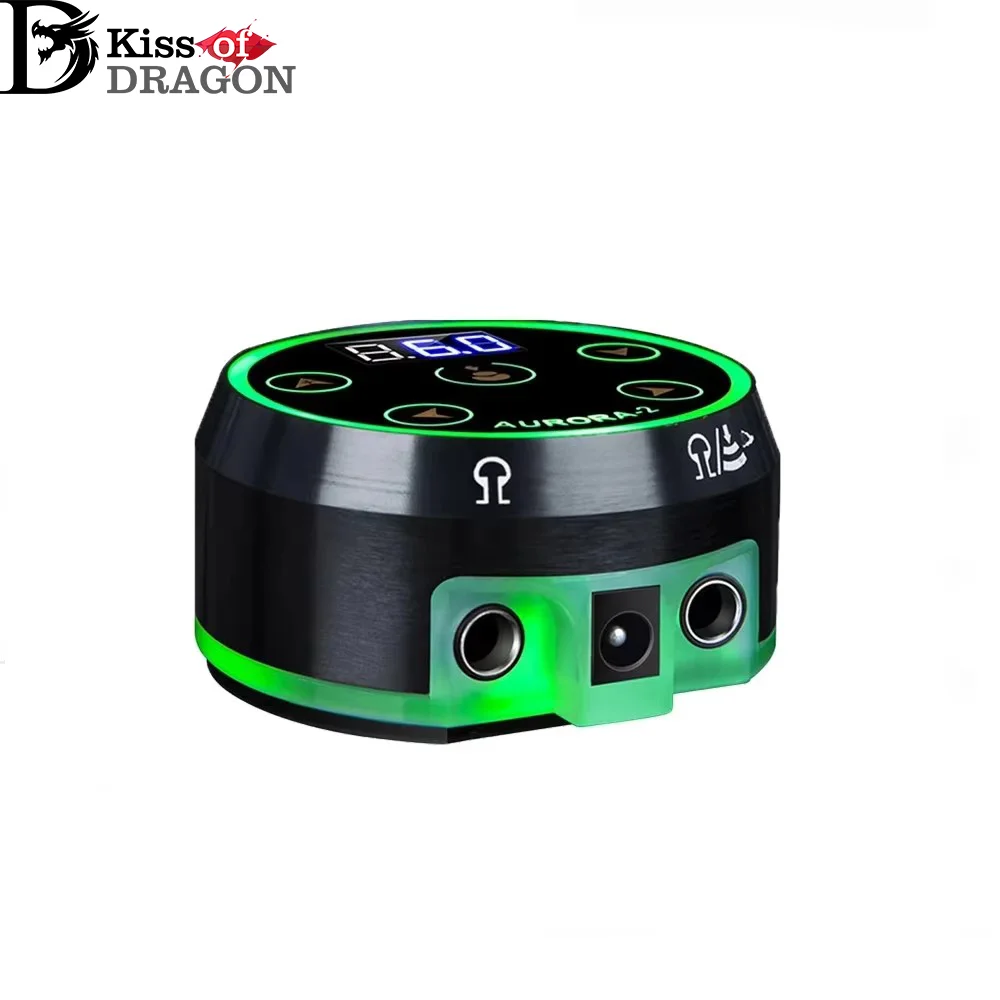 

Kiss of Dragon Aurora 2 Tattoo-Netzteil, verbessertes digitales LCD-Netzteil mit Netzteil, Mini-LED-Touchpad-Tattoo-Zubehör