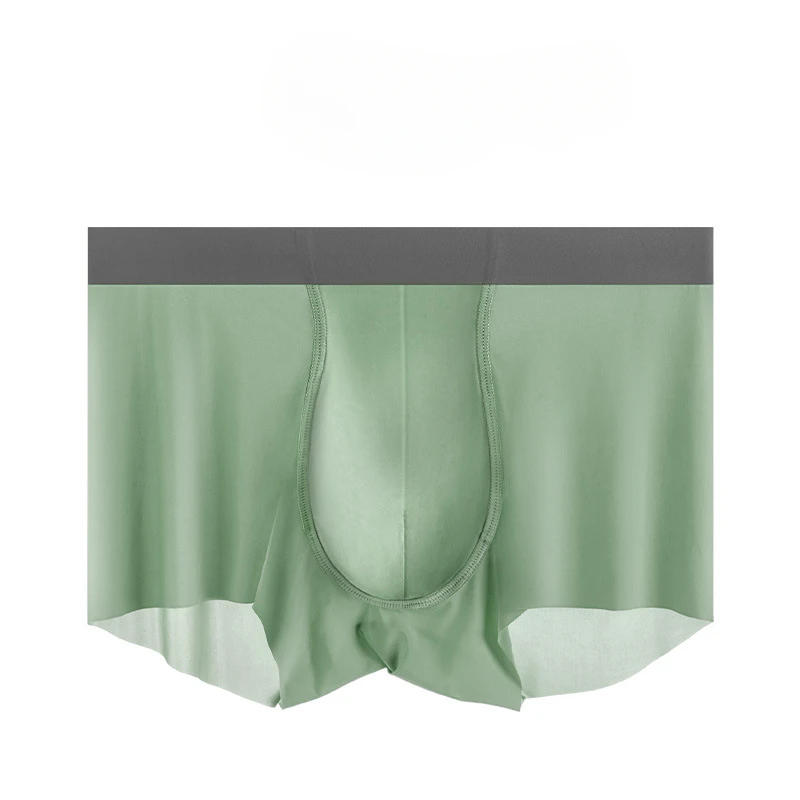 

Ice silk Men's Underwear Boxers Cotton crotch Pants antibacterial Seamless Flat corner Pants Plus size underwear bóxeres трусы
