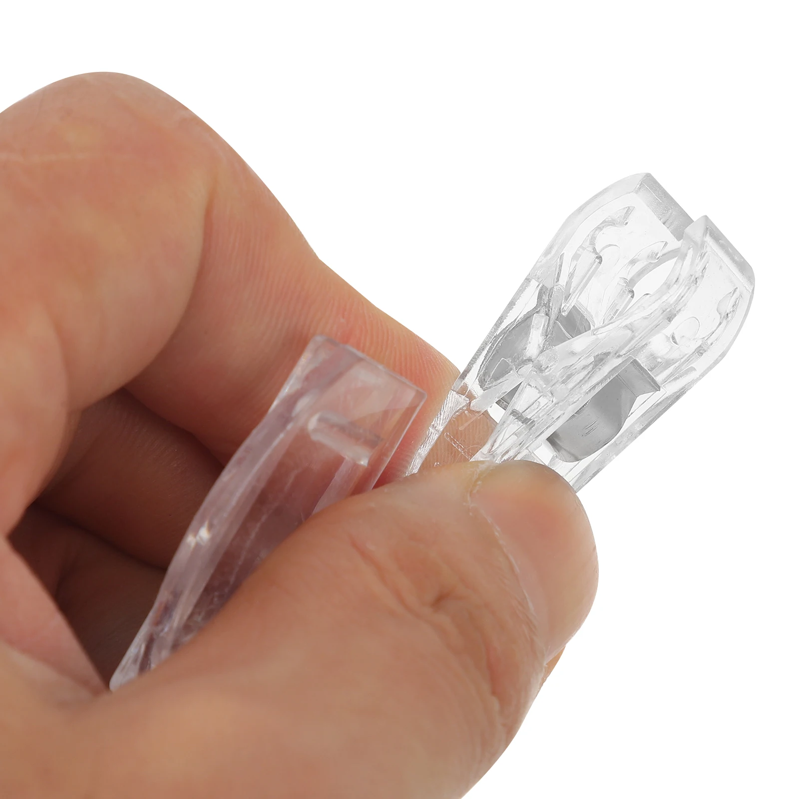 

12pcs Clips Transparent Crystal Rotatable Poster Sign Holders Display Tags Name Card Price Tag Holder Menu Photo