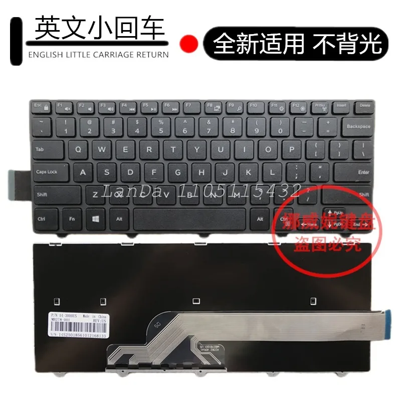 Replacement Keyboard for Vostro14-3468 3446 3449 3445 3447 3448 Laptops Durable Full-size Layout Responsive Keycaps Easy Install
