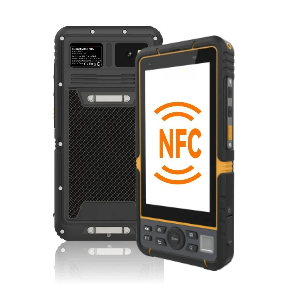 

OEM T60EX Displayport Sunlight Readable Explosion Proof 9000mAh Nfc Reader Barcode With Wireless Industrial Handheld Pda