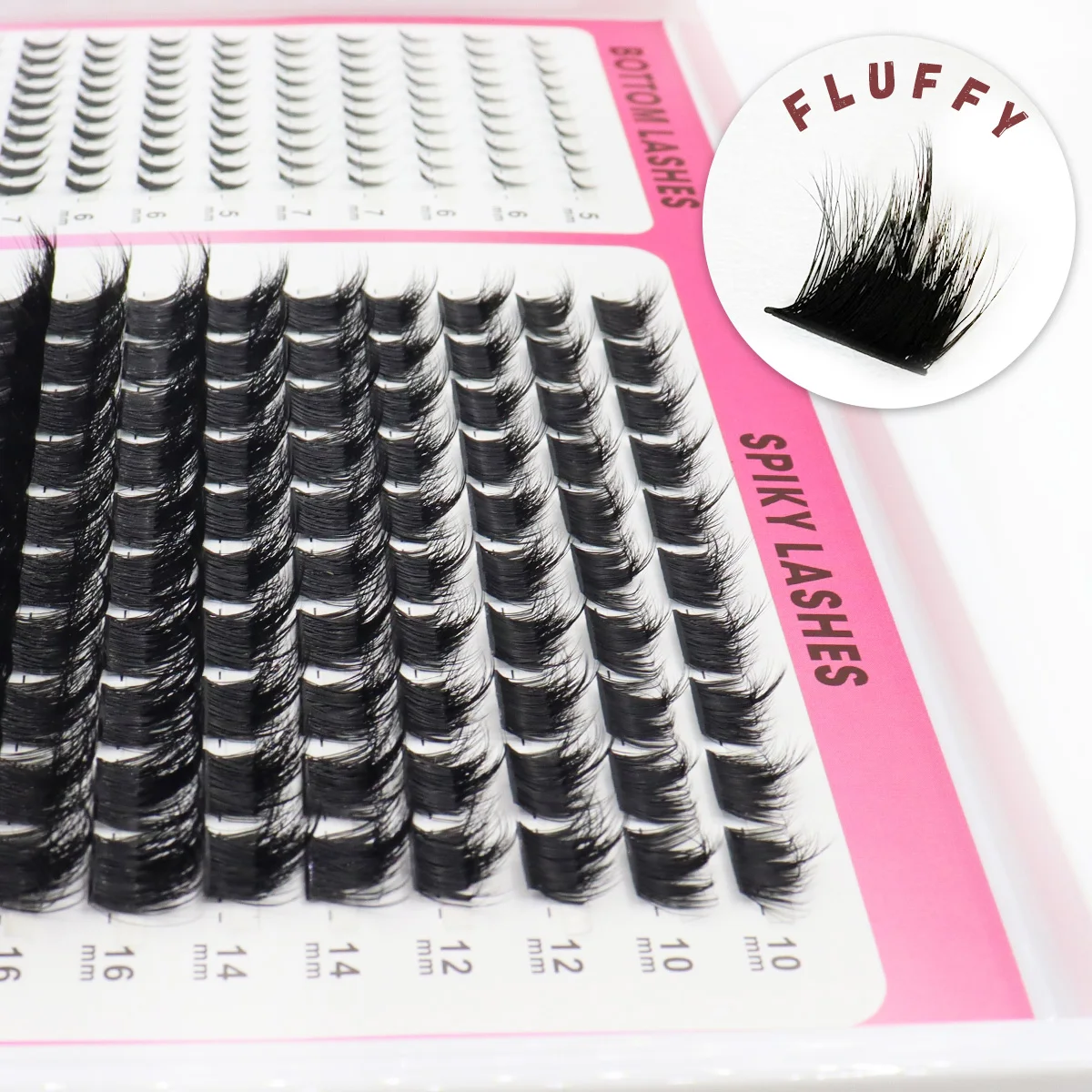 Mixed Upper & Lower Cluster Lashes Dense Curly Premium Handcrafted Self-Grafting DIY Lash Extensions