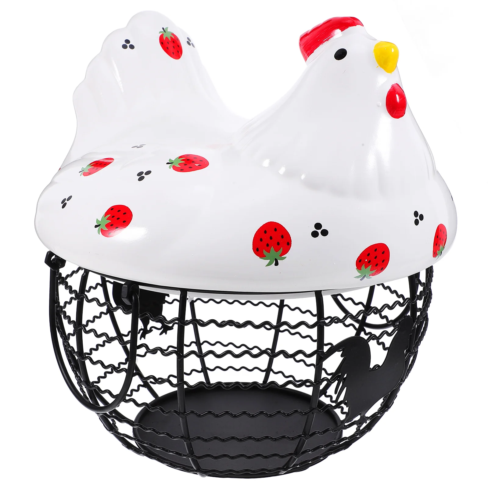 

Wire Hen Egg Basket Countertop Holder Storage Eggs Multi-function Kitchen Chicken Iron Baskets