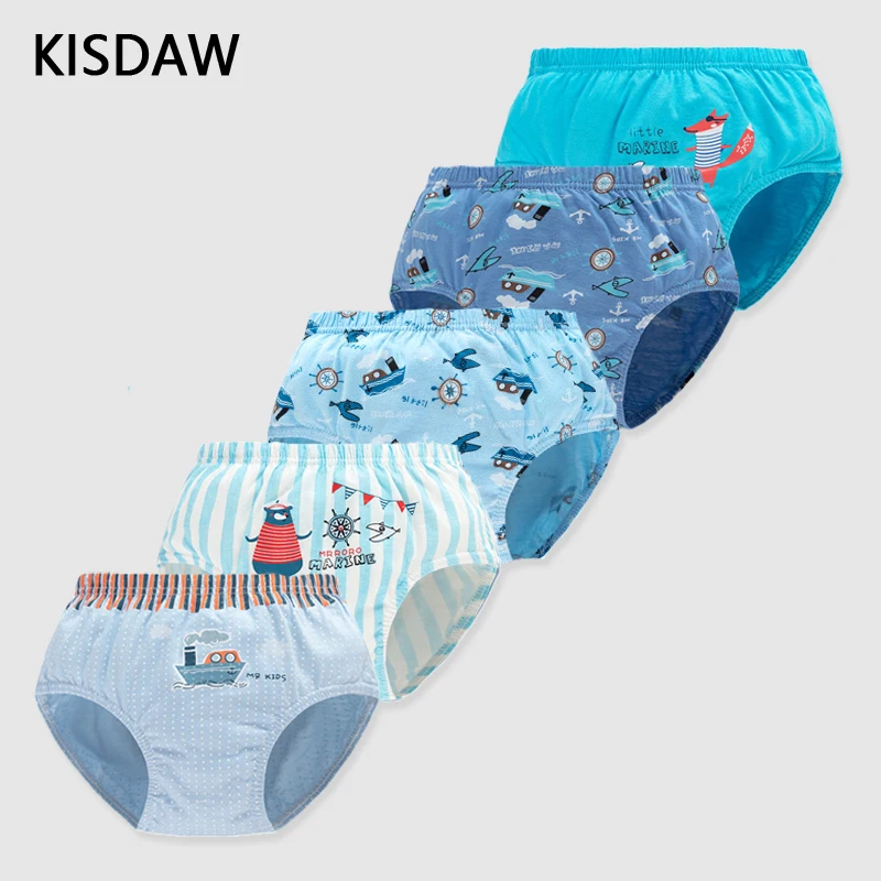 5 Pcs/Lot Kids Boys Soft Cotton Cartoon Panties Triangle Briefs Washable Children Underwear Briefs Panties Toddler Boy Underwear