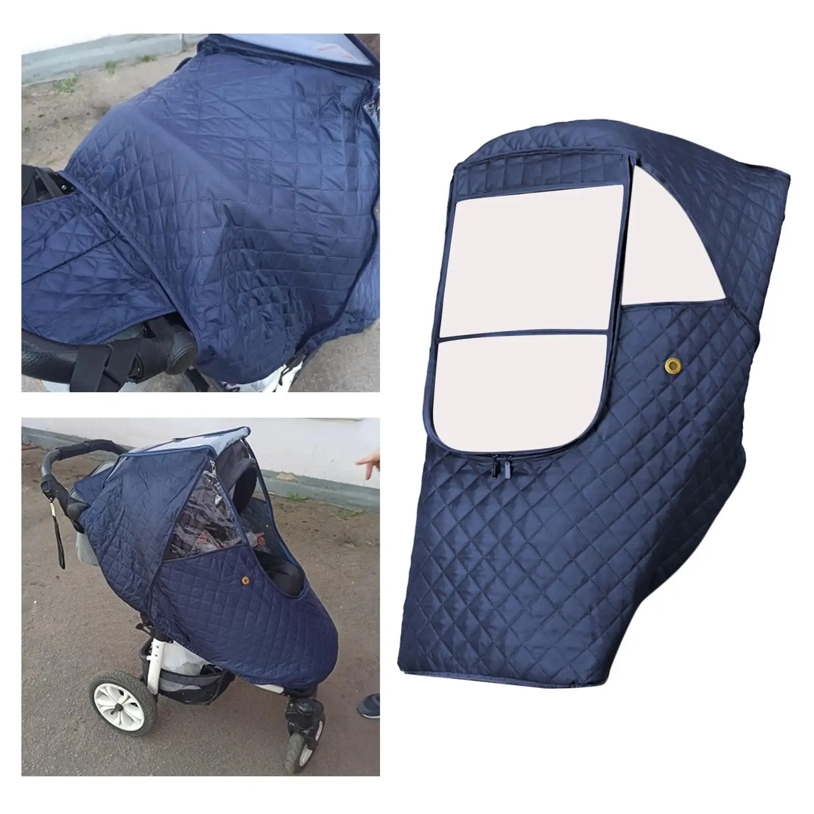 冬用厚みのあるベビーカーレインカバー防水ベビーカー用フルカバー