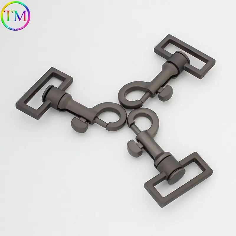 20mm 32mm 38mm Matte Gun Black Metal Swivel Trigger Spring Gate Clasp Eye Clips Buckle Strap Snap Hook Buckle For Purse Bag