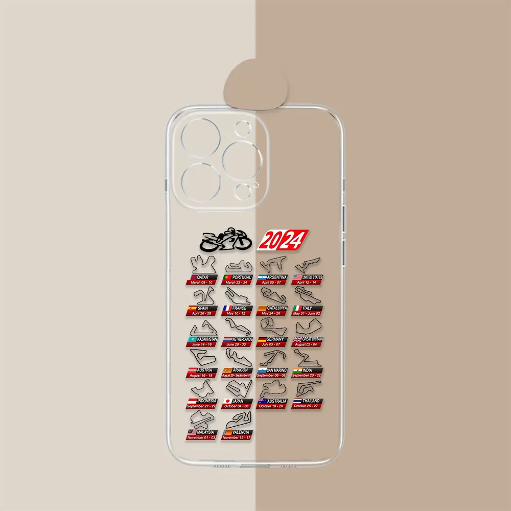 M-Moto GP 2024 Motorcycle Calendar Phone Case For Samsung Galaxy S24Ultra S20 S21 S22 S23 Fe S10 Plus Note 20 24 Ultra 5G Cover