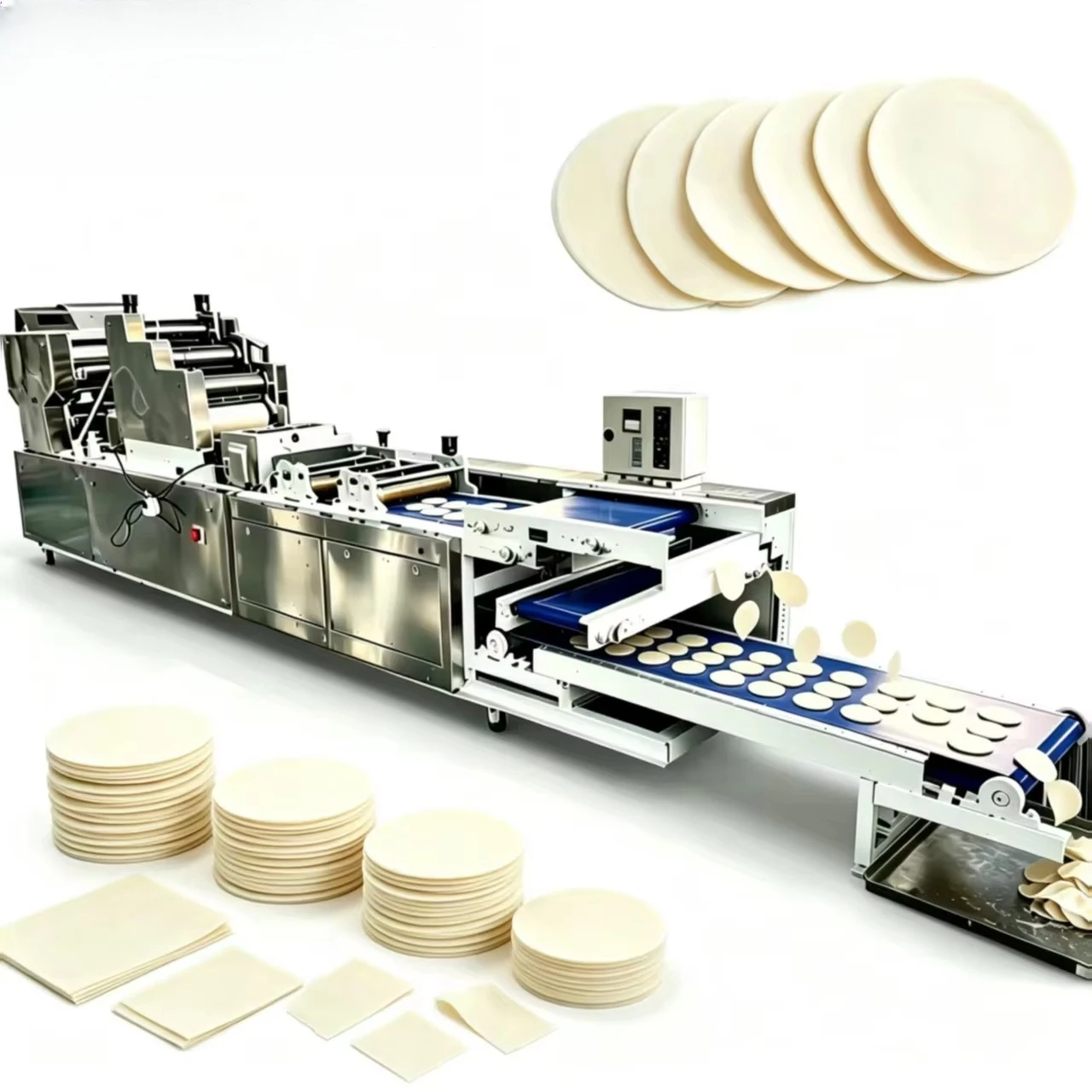Dumpling Wrapper Production Line Commercial Wonton Dumpling  Making Machine