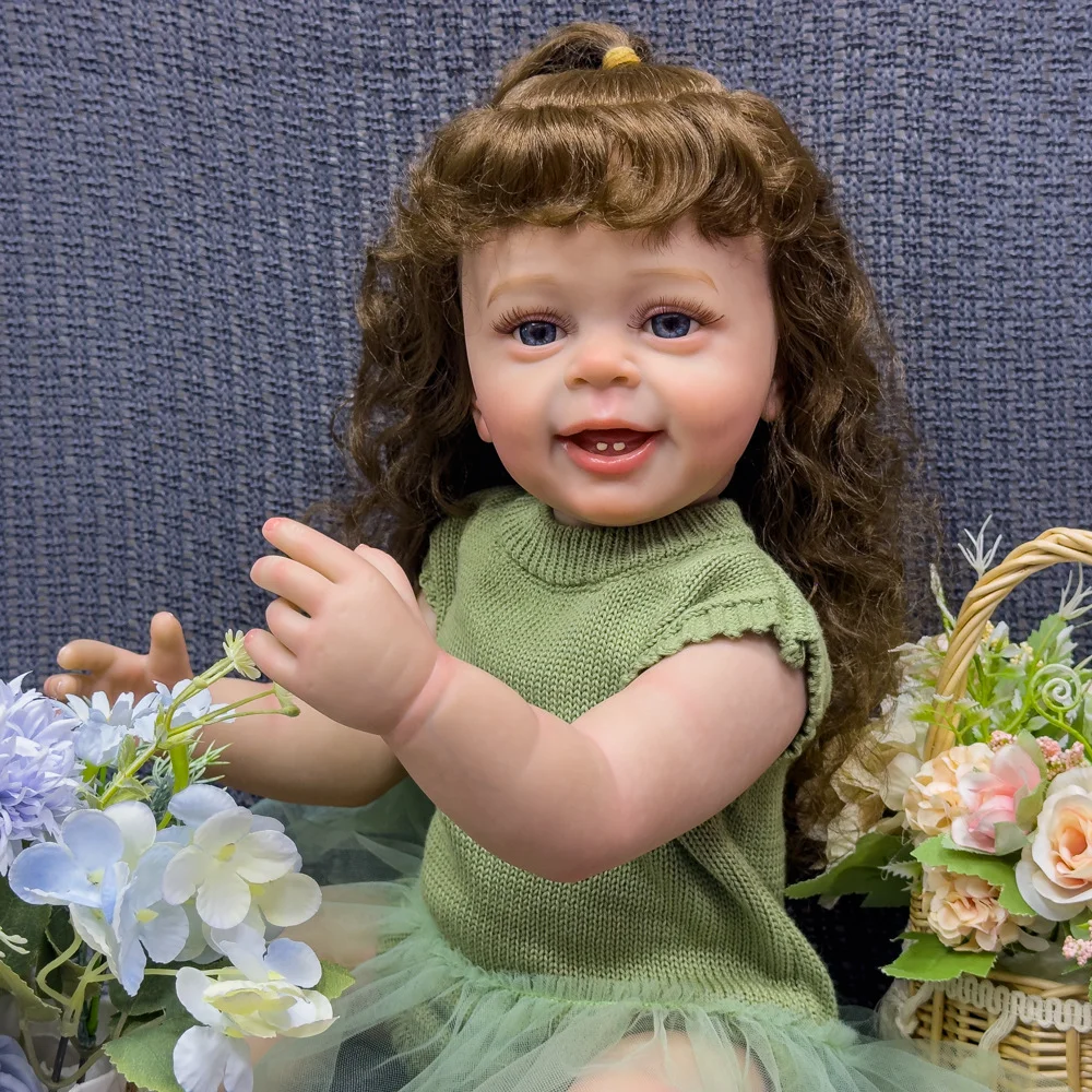 Muñeca de simulación nueva muñeca Reborn de vinilo suave realista de 55CM puede sentarse o acostarse y ser un amigo de la muñeca W-211-1