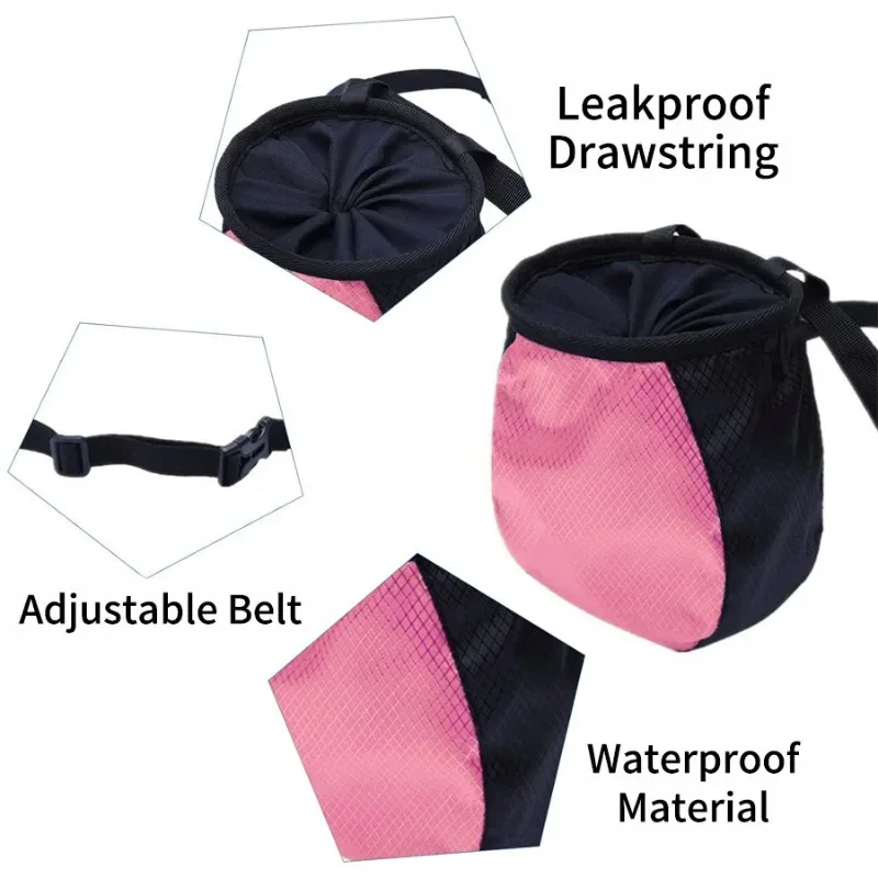 Hot selling 2024 rock climbing powder bag waist bag with portable foldable adjustable waterproof nylon outdoor climbing bag