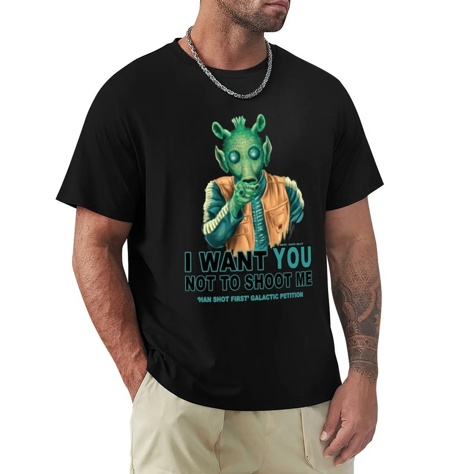 Футболка Greedo Rodian Petition для спортзала, дышащая, с коротким рукавом