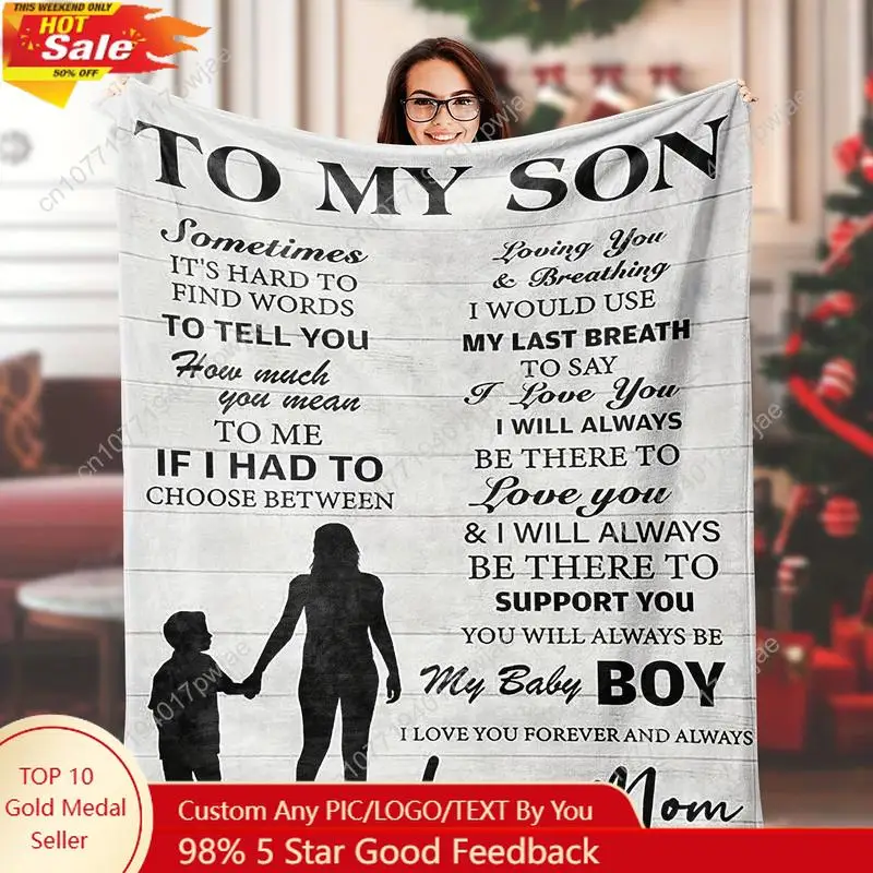 

Gifts For Son From Mom Son Birthday Christmas Idea Gifts To My Son Blanket Gifts For Gro Custom blankets