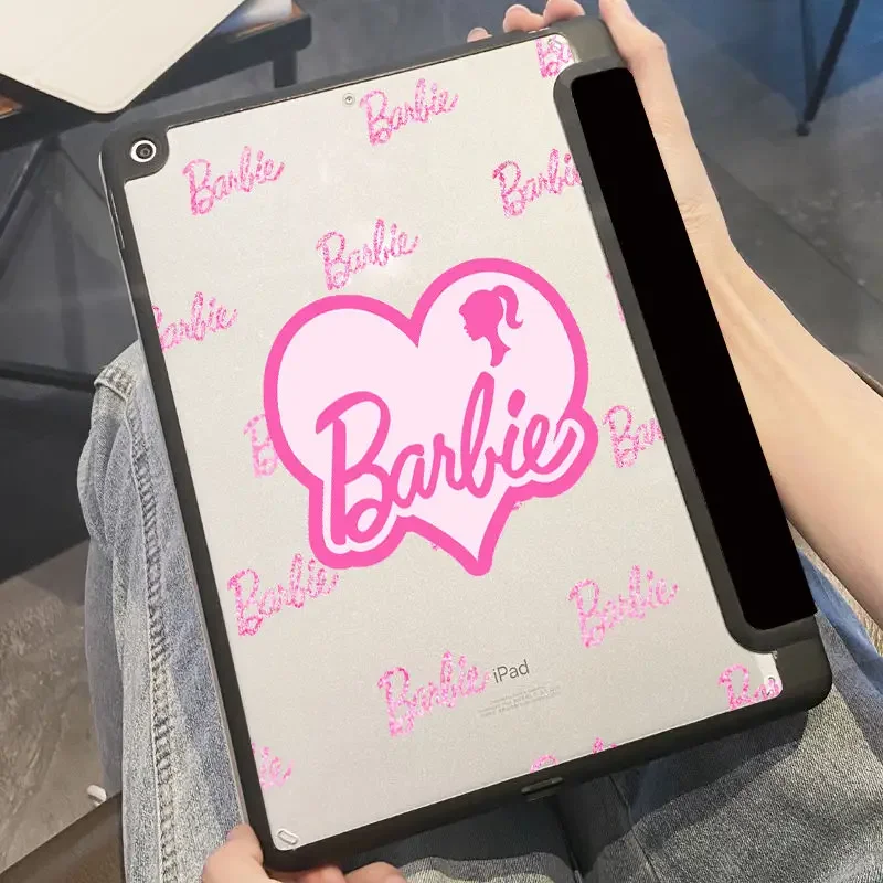 Barbie Ipad Tablet Case Ipad 9 Air5 4 Pro 2022 10th Generation Mini 6 5 4 Anime Kawaii Silicone Acrylic Tablet Protective Case