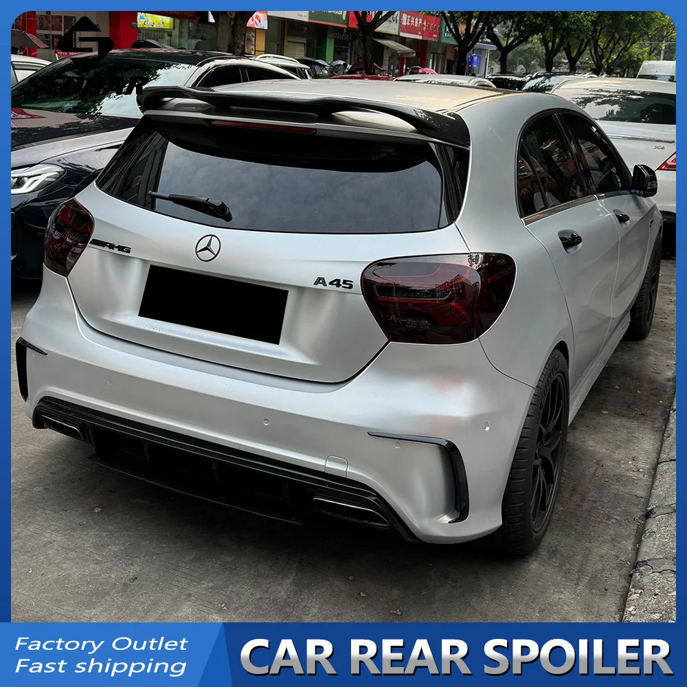 For 2013--2018 Mercedes-Benz A-Class W176 A180 A200 A260 A45 AMG High Quality Real Carbon Fiber Spoiler Trunk Boot Wing Spoiler