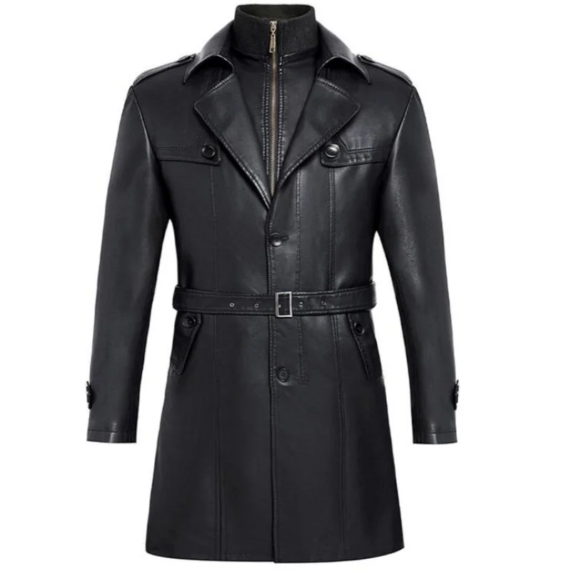 2025 Autumn And Winter Genuine Leather Coat Men Clothing Winter New Thick Warm Sheepskin Jacket Casual Large Size Men's Trench