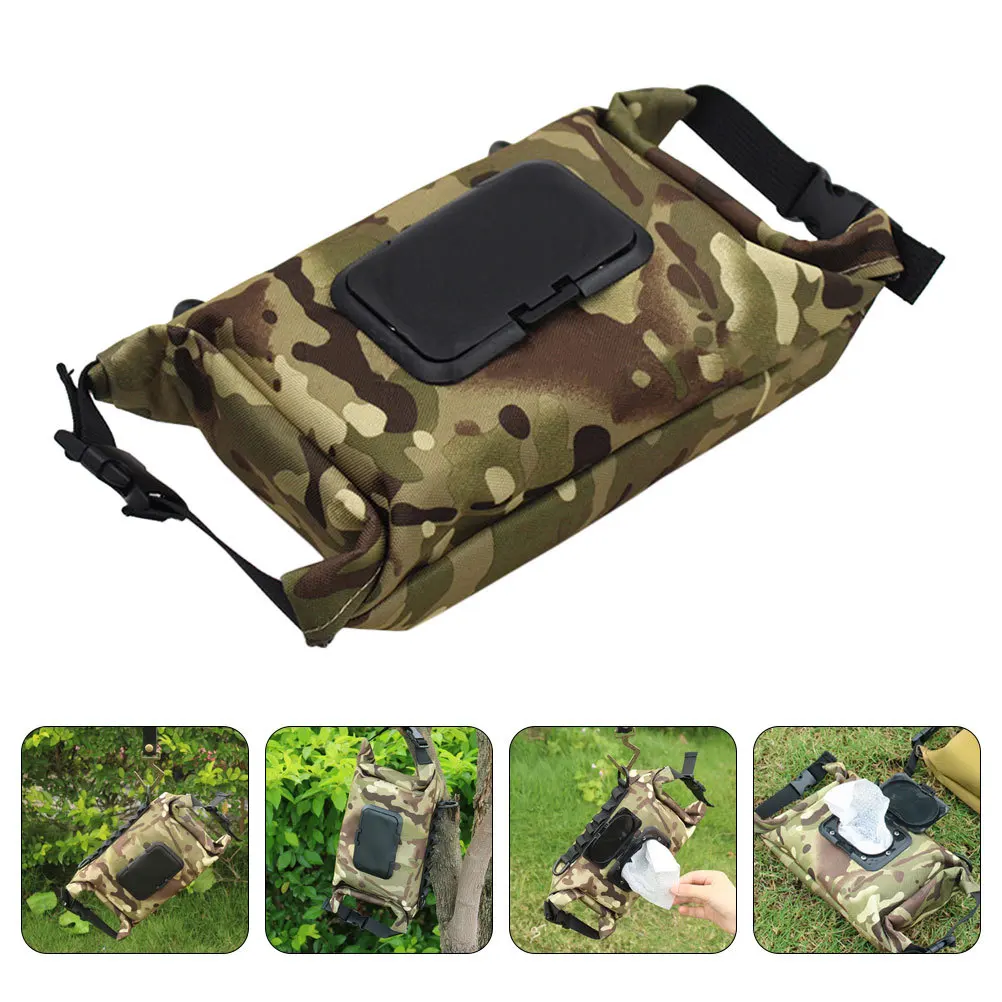

Outdoor Camping Tissue Box Reusable Tissue Holder Flip-Top Design Portable Wipes Dispenser for Hiking Travel Baby Wipes Storage