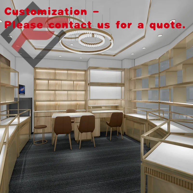 

custom.Luxury Wooden Jewelry Store Display Cabinets - High-End Retail Glass Showcase Shelving & Storage Units Boutique Shop