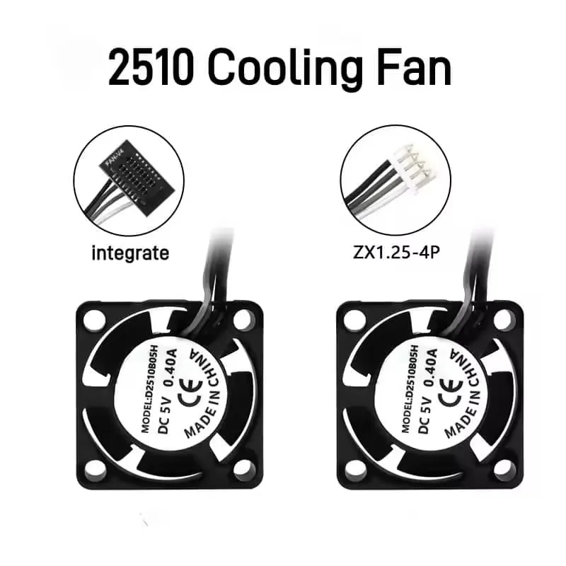 3D Printer Parts 2510 Cooling Fan for Bambu Lab X1 P1 Hotend With Cable Rapid Cooler Fans for Bambu X1C P1S P1P Series