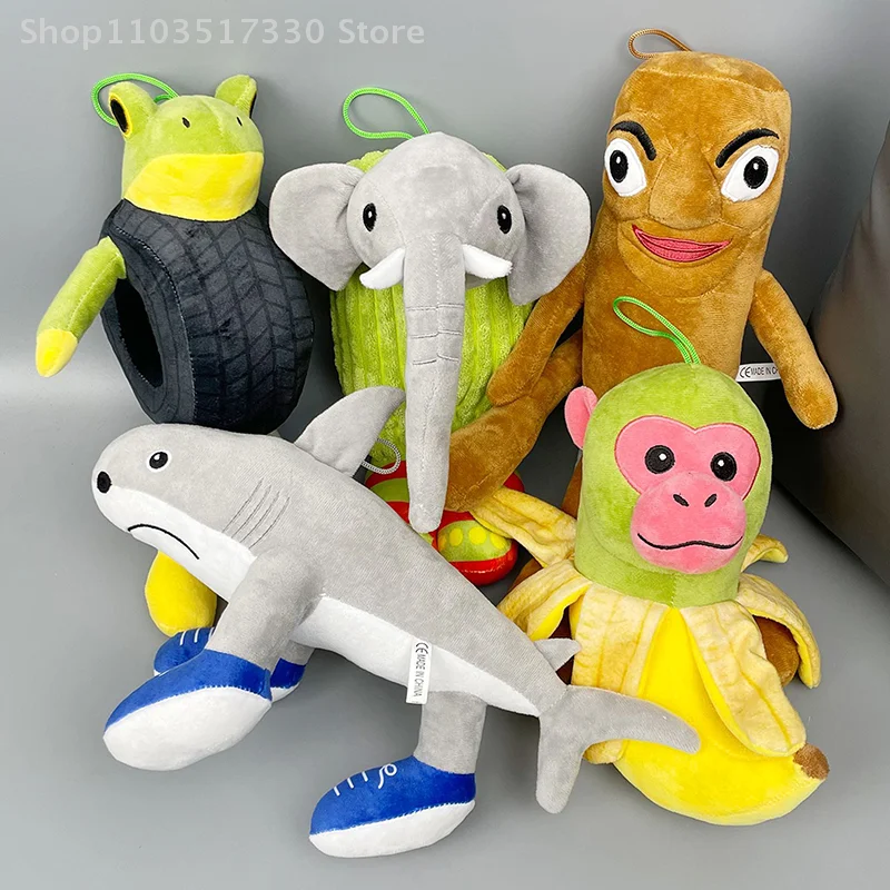 

1 шт. Brainrot Tung Sahur плюшевая кукла фигурка игрушка Tralalero Tralala фигурки Bombardino Crocodilo Shimpanzini Bananini модель подарок