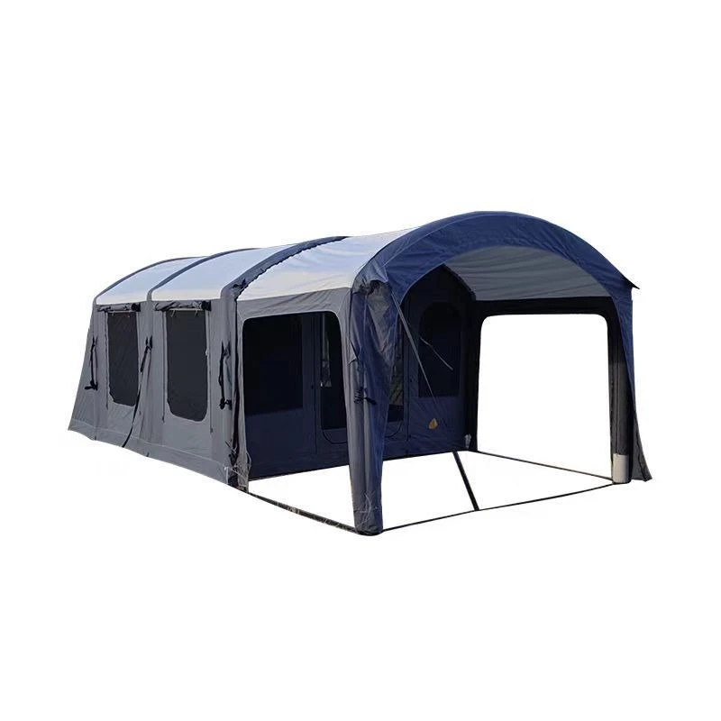 

Family inflatable tunnel tent, outdoor multi-functional camping quick-opening portable car two-room and one-hall tent
