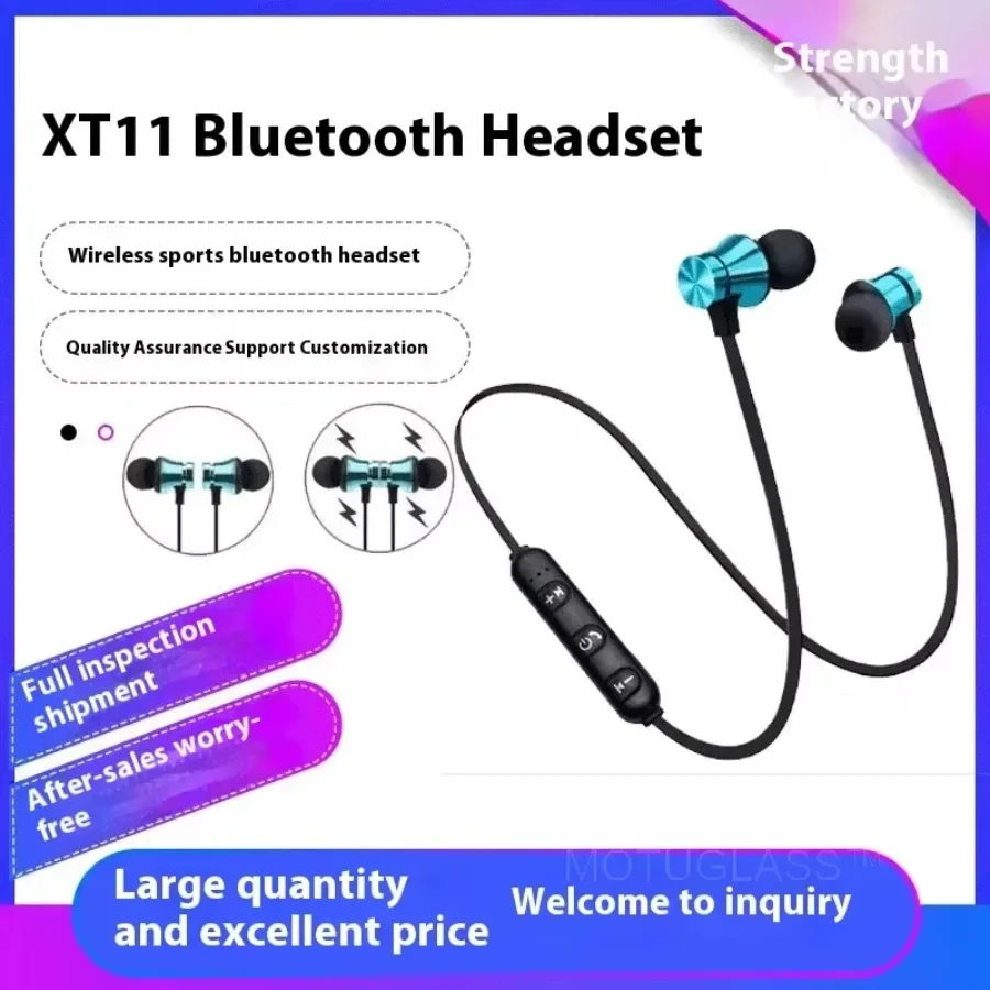 

XT-11 Bluetooth 5.0 Wireless Earphone Sports Headset Waterproof Earbuds Neckband Magnetic Headphone With Mic For Samrtphones